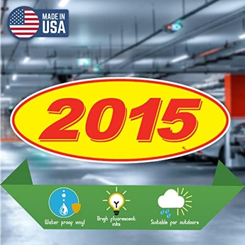 Versa Tags 2015 & 2017 דגם סגלגל שנת סוחר מכוניות מדבקות חלונות נוצרות בגאווה בארצות הברית Versa דוגמנית סגלגלה מדבקות שנה משמשה