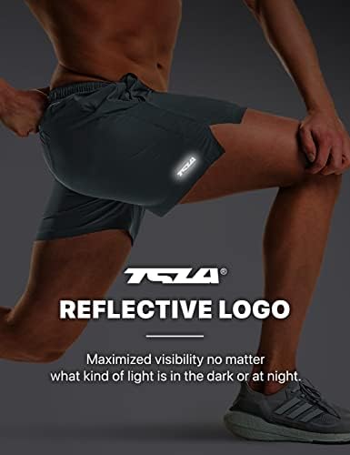 מכנסי ריצה פעילים לגברים של TSLA, מכנסי אימון אימונים באימון, מכנסיים אתלטים מהירים בחדר הכושר עם כיסים