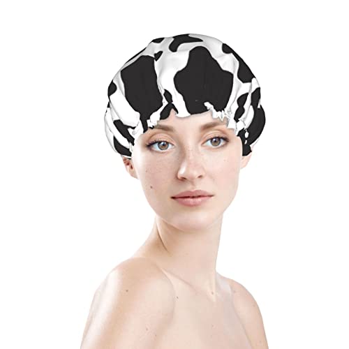 נשים לשימוש חוזר למתיחה שולי שיער כובע כתמי פרה מדפיסים שכבות כפול