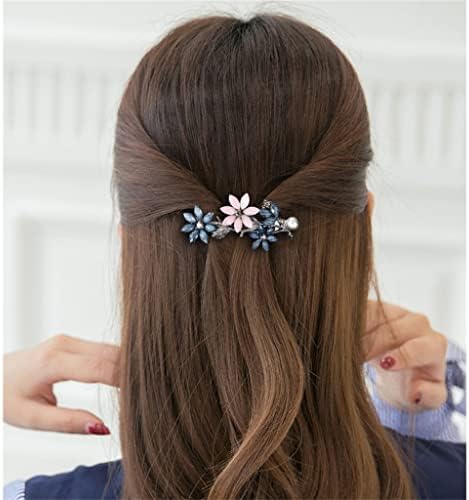 Feer עליון קליפ פרח שיער קליפ אטמוספרי ריינסטון כיסוי ראש שיער לנשים אביזרי ראש גב קליפ אביזרי שיער