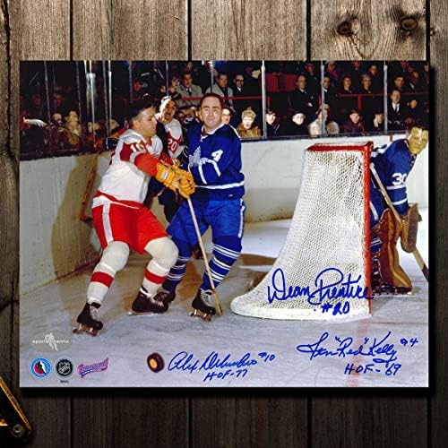 אלכס דלבצ'יו ודין פרנטיס מול חתימה משולשת של קלי קלי 8X10 - תמונות NHL עם חתימה