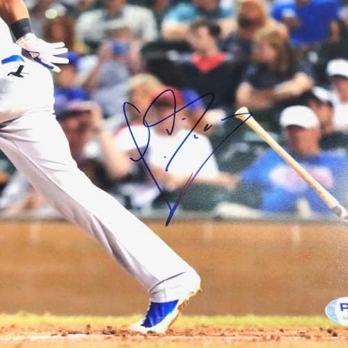 יוסניאל דיאז חתום 11x14 צילום PSA/DNA לוס אנג'לס דודג'רס חתימה - תמונות MLB עם חתימה