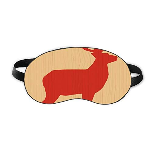 צבי חיה אדומה עץ אדום גרגיר שינה מגן עיניים רך לילה כיסוי גוון כיסוי עיניים