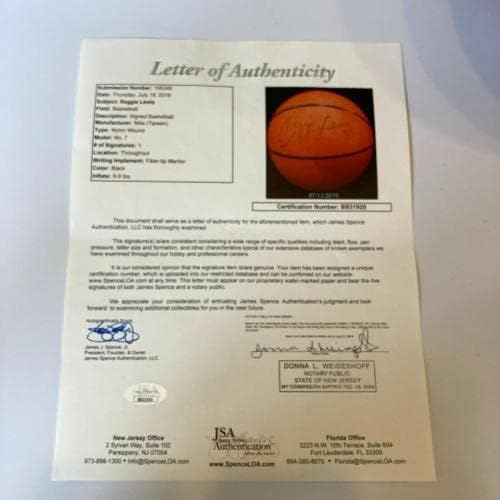 נדיר רג'י לואיס יחיד חתום על נייקי כדורסל בוסטון סלטיקס JSA COA - כדורסל חתימה