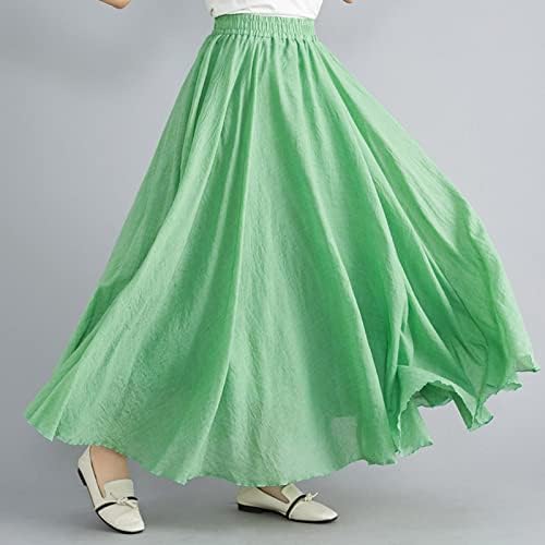 זורם קפלים ארוך מקסי חצאיות לנשים מקרית קיץ בוהו מקסי חצאית פרחוני הדפסה גבוהה מותן נדנדה שכבות אונליין חצאית