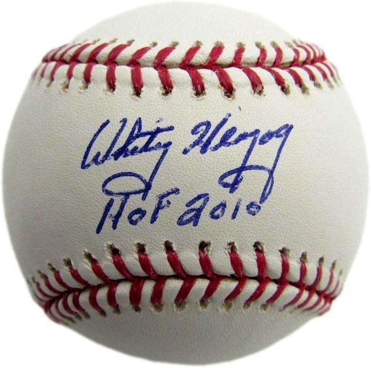 Whitey Herzog Hof חתימה/כתוב בייסבול OML St. Louis Cardinals JSA - חתימות בייסבול