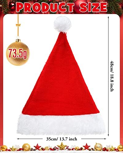 6 מארז אור כובע סנטה קטיפה חג המולד הוביל כובע אור כובע חג המולד רך כובע חג המולד מצחיק כובע סנטה קלאוס לילדים מבוגרים אבזרי תחפושת חג