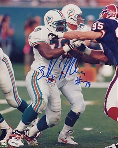 בילי מילנר מיאמי דולפינים חתמה על חתימה 8x10 צילום W/COA - תמונות NFL עם חתימה
