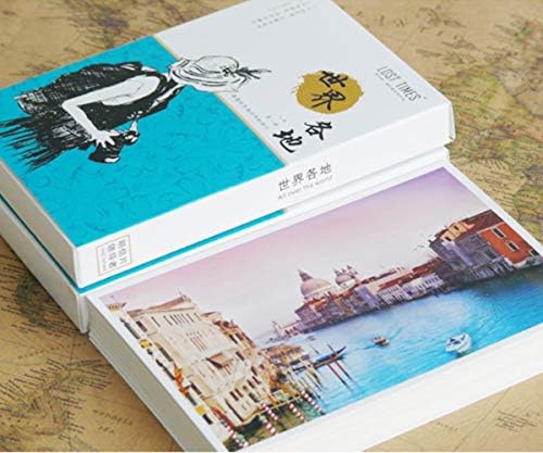 סט גלויות יפהפה של 30 כרטיסי פוסט חבילת מגוון אתרי נסיעות עולמיים, 4 על 6 אינץ', מקום עולמי