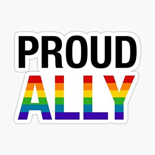 גאה בעל ברית LGBTQ+ מדבקה - גרפיקה מדבקה - אוטומטית, קיר, מחשב נייד, תא, מדבקה למשאית לחלונות, מכוניות, משאיות