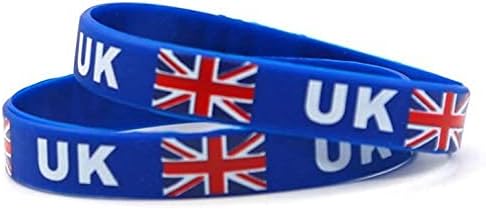 בריטניה המדינה דגל מזכרות גביע עולם כדורגל כדורגל ספורט סיליקון צמיד לאומי דגל צמיד 2 יחידות