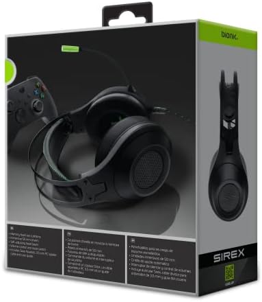אוזניות משחקי ביוניק סירקס עם מיקרופון לסדרת Xbox XS: מנהלי התקנים של 50 ממ, קצף זיכרון, מתג אילם, קרן ראש מתכווננת, Xbox One/ PS5/ Nintendo