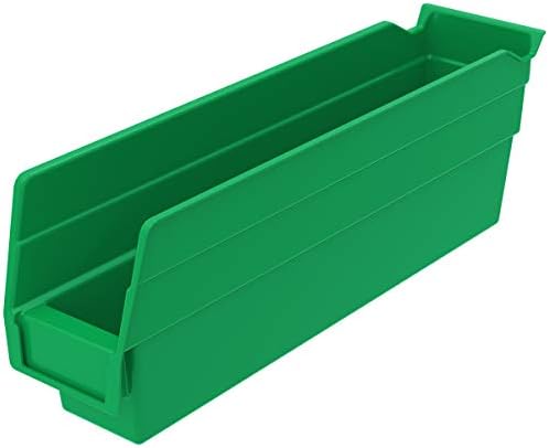 Akro-Mils 30110 קופסת מדף קינון פלסטיק, ירוק, ירוק,
