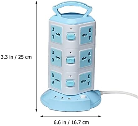 DOITOOL USB Outlet 2 מ 'חשמל חשמל עם יציאות USB רצועת חשמל מגדל מגדל תוסף תחנת טעינה תחנת העומס על עומס יתר על תחנת טעינה של טלפון חכם