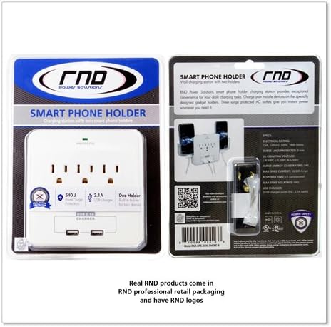 RND Solutions Solutions Call Power כולל 3 תקעים, 2 יציאות USB ו -2 מחזיקי הסמארטפון שלך
