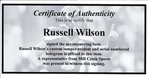 סיאטל סיהוקס ראסל ווילסון חתימה כחול נייקי ג'רזי גודל XL RW HOLO מלאי 130738 - גופיות NFL עם חתימה