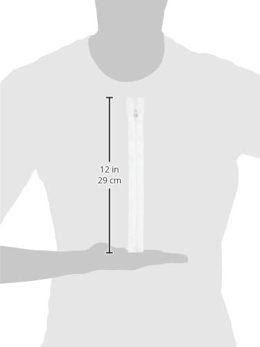 מעילים: חוט ורוכסנים קל משקל המפריד בין רוכסן, 16 אינץ ', לבן