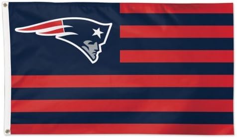 Wincraft NFL New England Patriots Flag3'x5 'דגל, צבעי צוות, גודל אחד