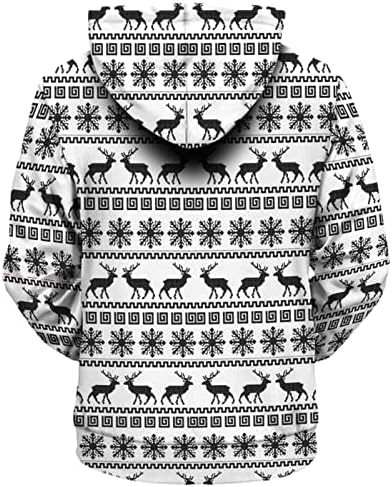 NARHBRG קפוצ'ונים מכוערים לחג המולד לנשים, נערות נוער חמודות הדפס גרפי חמוד סווטשירט סווטשירט סווטשירט עם סוודר סוודר.