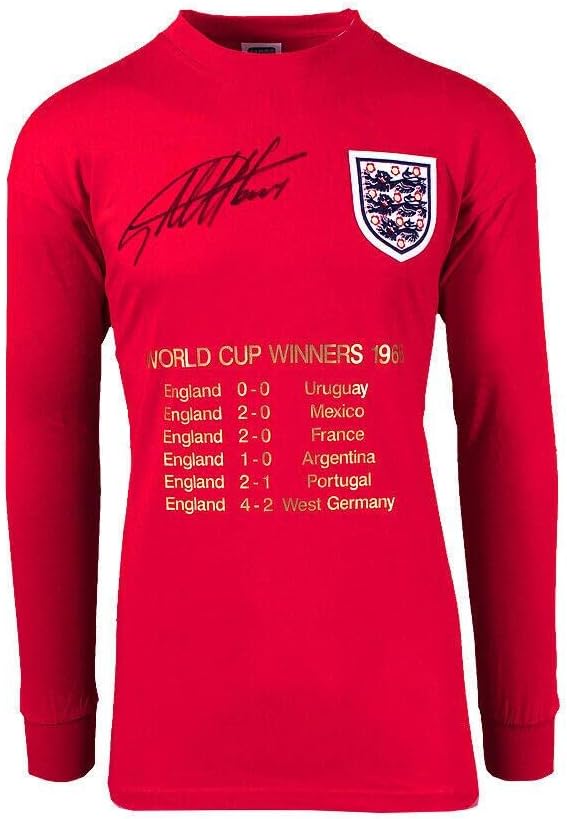 סר ג'וף הרסט חתום על חולצת אנגליה משנת 1966 - ג'רזי מהדורה מיוחדת - גופיות כדורגל עם חתימה