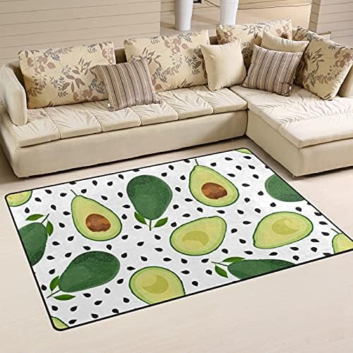 פירות אבוקדו ירוקים שטיחים גדולים של שטיחי שטיחים של פליימת שטיחים לילדים משחק חדר שינה חדר סלון 31x20 אינץ ', שטיח תפאורה ביתית