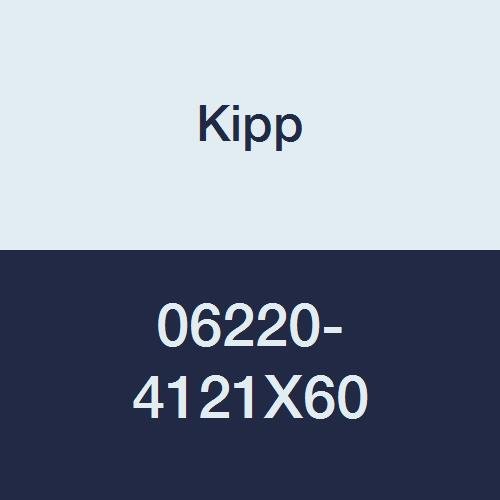 KIPP 06220-4121X60 תרמופלסטי שחור/אחיזת כוכב פלדה, חוט חיצוני M12, סגנון L, מטרי, קוטר 63 ממ, אורך בורג 60 ממ, 40 ממ, צבע כובע שחור
