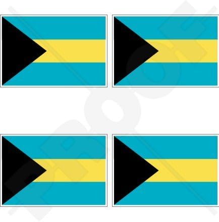 בהאמה דגל חבר העמים הבהאמי 2 מדבקות פגוש ויניל, מדבקות x4