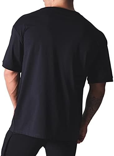 חולצות אימון Magiftbox שרוול קצר שרוול גדול היפסטר רופף חולצות כושר כדורסל היפ הופ סגנון רחוב לסגנון לגברים T44