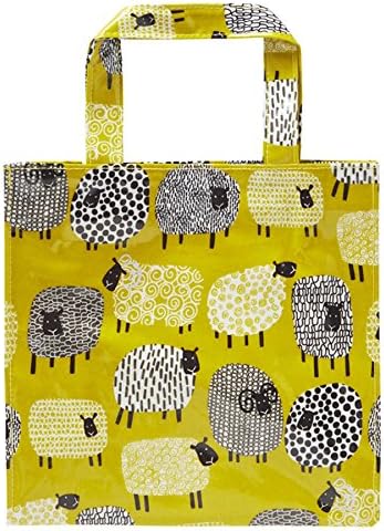 אולסטר אורגנים סינר כותנה כבשים כבשים - עם עיצוב חמוד של בעלי חיים, צהוב - למטבח וברביקיו - מתנות בישול לאופים ושפים - כלי בית ומגוון