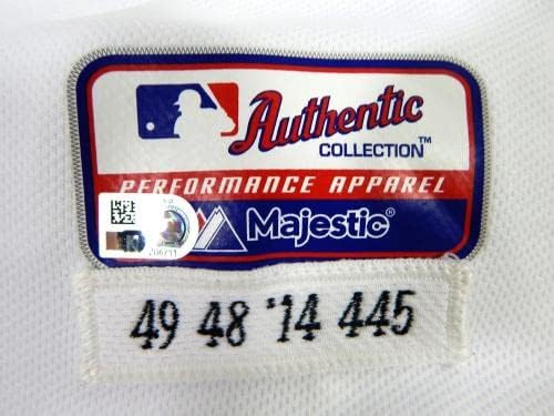 2014 דטרויט טייגרס קורי קנבל 49 משחק שהונפק קופה משומשת ג'רזי לבן 48 842 - משחק משומש גופיות MLB