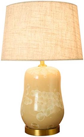 מנורת שולחן ZXZB בסגנון חווה בסגנון קרמיקה מנורה מנורה כפתור מתג, מתאים לסלון חדר שינה בר קריאה מנורת/38 * 38 * 60 סמ