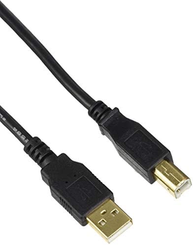MONOPRICE USB סוג A עד USB Type -B 2.0 כבל - 10 רגל - שחור 28/24AWG, מחברים מצופים זהב, למדפסות, סורקים, וציוד היקפי אחרים