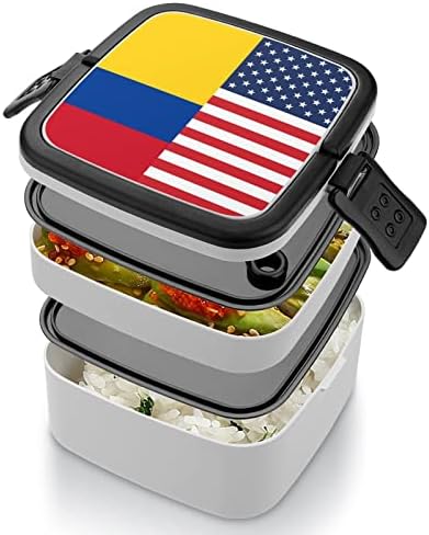 דגל אמריקאי קולומביה מצחיק הכל במכולה של ארוחת צהריים אחת בנטו עם כף לפיקניק עבודות נסיעות