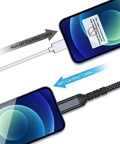 סוג C עד כבל מטען ברק 10ft Apple MFI Certified Bundle עם מתאם USB C תואם ל- iPhone 11 12 13 Mini Pro Max, Se XR X, AirPods 3, iPad 8 8th