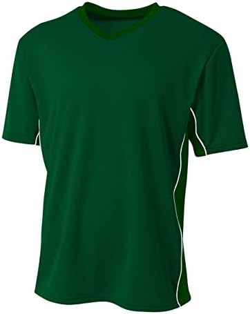 4 ספורט כדורגל 2-צבע צד פנל צווארון לנשימה רשת ג ' רזי חולצה אחיד למעלה