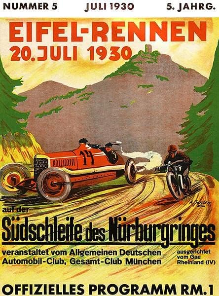 1930 Eifel -Rennen - גרמניה - מגנט כיסוי התוכנית