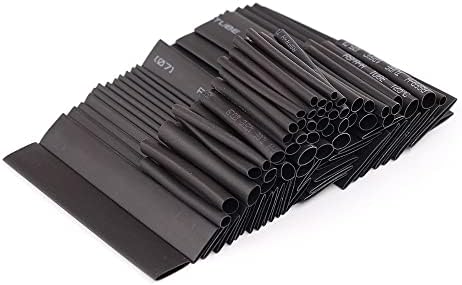 127 יחידות פוליאולפין שחור 2: 1 ללא הלוגן 10.4 מגה-מגה 15 קילוואט/ממ חום צינור צינור צינורות שרוולים ערכת 7 גדלים צינור חום צינור
