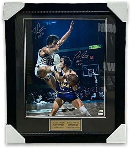 דייב קוונס וריק בארי חתמו על חתימה עם חתימה 16x20 ממוסגרת ל- 20x24 JSA - תמונות NBA עם חתימה