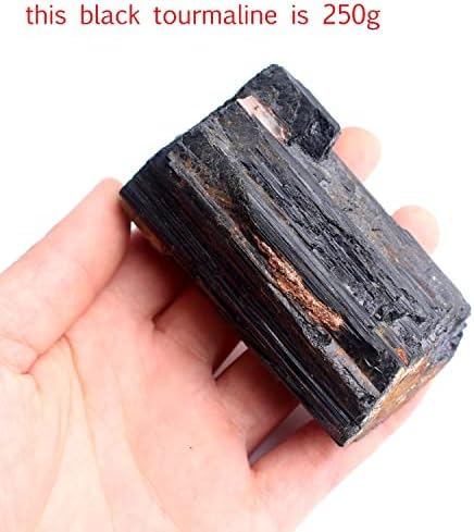 Heeqing AE216 1PC טבעי שחור טורמלין QUARZT אבן מחוספסת אבן גולמית אבן חן גולמי דגימה מינרלית