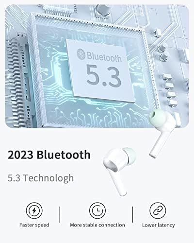אוזניות אלחוטיות Bluetooth 5.3 ניצני אוזניים 2023 בנוי 4 אוזניות Bluetooth מיקרופון סטריאו ENC