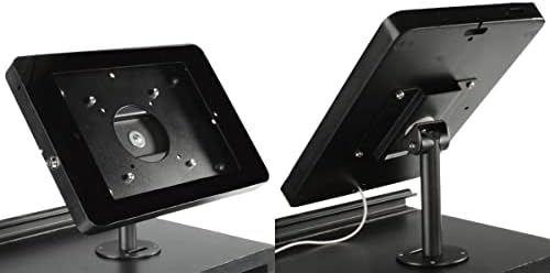 תצוגות 2GO 40 W דלפק נייד עם מארז iPad בורג-אין שחור, בצורת שעועית