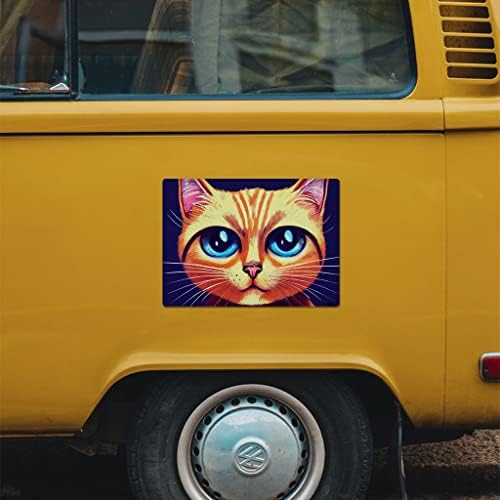 מגנט מכוניות החתול הטוב ביותר 2 מחשב - מגנט מכונית Kawaii - מדבקה מודפסת