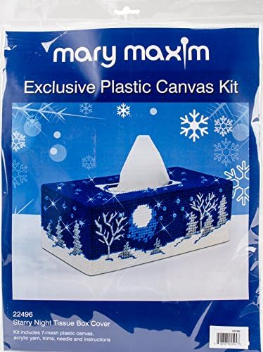 מרי מקסים ליל כוכבים פלסטיק בד תיבת רקמות ערכת, 4.5 איקס 9 איקס 3.5