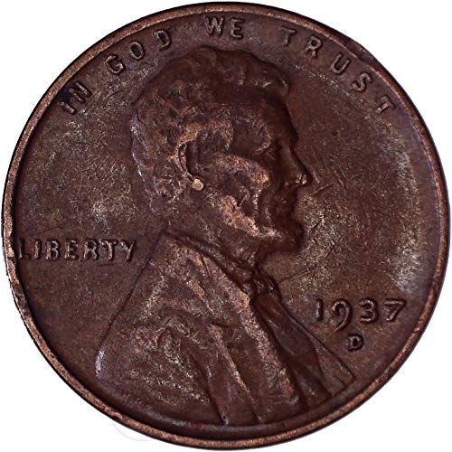 1937 D Lincoln Weat Cent 1c בסדר מאוד