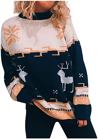 סוודרים לחג המולד של נשים אופנבות פינגווין קטן סוודר שרוול ארוך סוודר לגברים