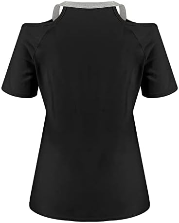 חולצת חולצה נשים שרוול קצר נגד צוואר גרפי פרפר קשת מדרגת קשת מפת שמש מפת הדפסת דגל אמריקאי עליון