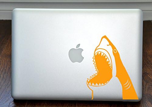 כריש קופץ מהמדבקות כתום מים במחשב נייד 13 אינץ '