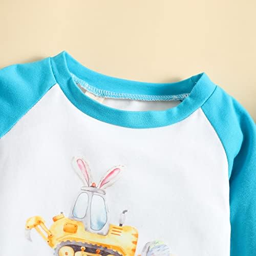 פעוטות פעוטות תינוקות בנות בנות חולצות הדפס ארנב פסחא מחפר ארנב חמוד מחפר גרפי סוודר שרוול ארוך טי טי
