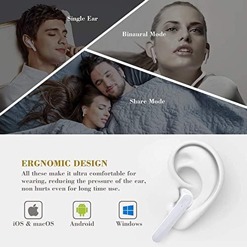 אוזניות אלחוטיות Bluetooth 5.0 אוזניות מבטלות רעש של ניצני אוויר תרמילי 3D תרמילי אוזניים סטריאו באוזן אוזניים עם אוזניות ספורט עמוקות