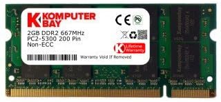 Komputerbay 2GB DDR2 667MHz PC2-5300 PC2-5400 DDR2 667 זיכרון מחשב נייד SODIMM